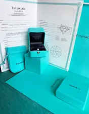 Tiffany & Co Engagement Ring Box + Outer Box + Pouch + Certificate + Folder +Bag