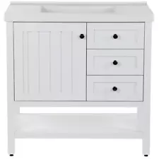 Home Decorators Bath Vanity w/ Top 22"Dx37"Wx36.91"H White Cultured Marble Top