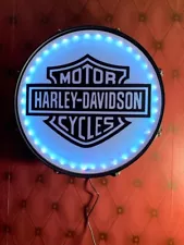 16” Harley Davidson Bespoke Drum Wall Light Bar Pub Biker Gift Present Bike Lamp