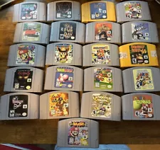 Lot Of 21 Nintendo 64 N64 Games - Mario Party, Conker, Mario Kart, Smash, Etc.