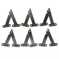 6 PCs Antique Brass Lid Folding Support Hinges Lid Stay Hinge for Wooden Bo