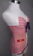 1950s inspired bathing suit S/M/XL sailor Rockabilly pinup swimwear Badeanzug