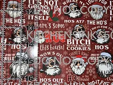 Custom FAUX VINYL ROLL Adult Santa NSFW 1/2 YARD, 18 x 54 - MOVING SALE !