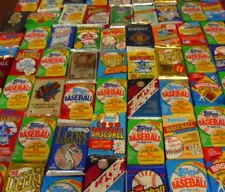 Old Baseball Cards Unopened Packs from Wax Box - Vintage 260 Card Lot