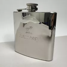 Vtg Hennessy hip flask stainless steel 8oz screw lid collectible