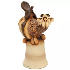 Todd J. Warner 1997 Art Pottery Bell Sculpture Camel w Western Saddle 8 1/2 Inch