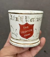 Antique Occupational Shaving Mug The Salvation Army "The Solvation Army" Unusual