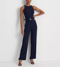 New $265 Lauren Polo Ralph Lauren Women's Sleeveless Jumpsuit Jumpsuit A4364