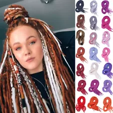 25PCS 22" Handmade Soft Wool Dreadlocks DE Dreads Double Ended Dreads Extensions