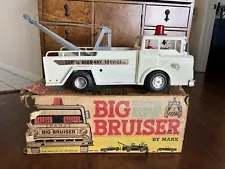 Vintage 1960s Marx Big Bruiser Super Highway Service 22" Tow Truck With Rare Box