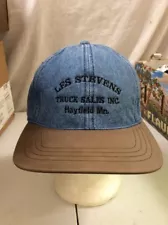 Trucker cap Baseball Hat Slide Vintage LES STEVENS TRUCK SALES INC HAYFIELD MN