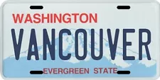 Vancouver Washington State Aluminum WA License Plate