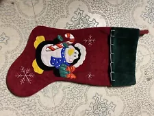 Penguin Christmas Stocking Vintage