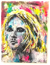 ORIGINAL CHUCK GREATREX "KURT COBAIN" Abstract Acrylic/Oil Painting! Real Nice!