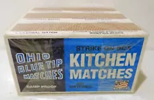 3 VINTAGE Boxes Ohio Blue Tip Strike Box Wood Matches Ohio Blue & Diamond