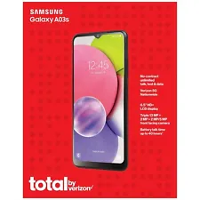 Total By Verizon Samsung Galaxy A03s | 32GB | Black Prepaid Smartphone | New