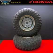 1988 HONDA FOURTRAX 300 TRX300FW 4X4 REAR WHEELS TIRES RIM SET 42701-HC5-000