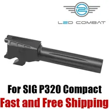 L2D Combat Drop In Fluted 9mm Match Barrel For Sig P320 Compact P320C -Black