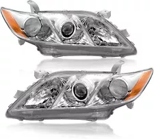 Headlight Headlamp Pair Driver Passenger Assembly For 2007-2009 Toyota Camry