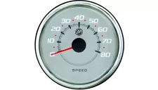 Genuine Quicksilver Mercury SmartCraft Speedometer, Gray, 80mph, 85mm