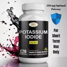 Potassium + Iodide Pills Tablets☆130 mg Supplement☆Survival Kit Fallout