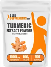 BulkSupplements Turmeric Extract Powder (95% Curcuminoids) - 1000mg Per Serving