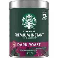 New Starbucks, Dark Roast Instant Coffee Can, 3.17 oz Free Shipping