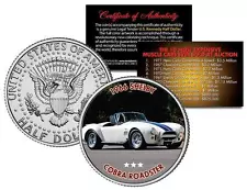 1966 SHELBY COBRA ROADSTER Auction Muscle Car Colorized JFK Half Dollar US Coin