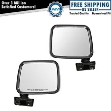 Mirror Manual Black LH Left RH Right Pair Set for 88-93 Isuzu Pup Pickup Rodeo (For: Isuzu)