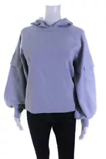 Adeam Womens Pullover Hoodie Frost Grey Size L