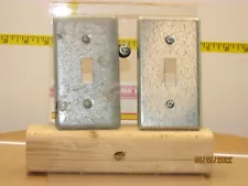 The listing is for:(2)1-Gang Rectangle Metal Electrical Handy Box Switch Covers