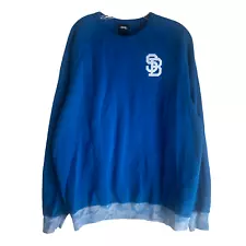 Nike SB Skateboarding Men's Sweatshirt Sweater XL Blue Cotton Fleece Knit Hem