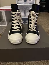 RICK OWENS Mainline "Ramones" High Top Leather Sneakers