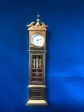 Bulova 1988 Brass Miniature Grandfather Clock B0552