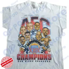 SALE!!_ Vintage San Diego Chargers 1995 Champions Caricature T-Shirt S-5XL