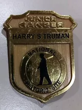 Harry S Truman National Historic Site Park Junior Ranger Plastic Badge NPS