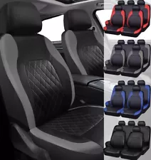 For TOYOTA Leather Car Seat Covers Full Set 5-Seats Front Rear Protector Cushion