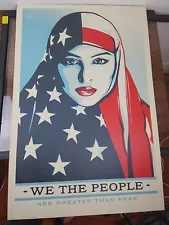 Shepard Fairey We The People Greater Than Fear 24"x36" Poster On Fiber Paper