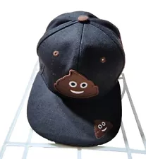 Poop Emoji embroidered hat Preowned Small