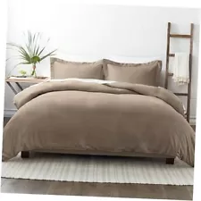 Duvet Cover Queen () - Experience Hotel-Like Comfort with Queen/Full Taupe