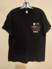 McDonalds x BTS Crew Black Short Sleeve T Shirt Adult Size Large Crew Tee