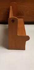 Artisan Mark Stockton dollhouse miniature wood church bench pew