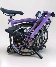 Brompton C Line Explore Pop Lilac Mid Bar Folding Bike M6L Worldwide Shipping