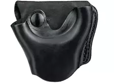 DeSantis Leather Handcuff Case, ASP 100, Ambidextrous, Plain, Black A04BJG3Z0