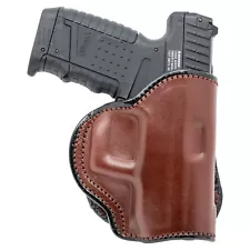 PADDLE HOLSTER FOR JIMENEZ 9MM OWB LEATHER PADDLE WITH ADJUSTABLE CANT.