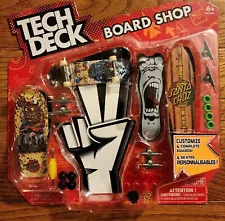 Tech Deck SANTA CRUZ Board Shop Set 4 MOC Screaming Foot Shape hand Longboard vr