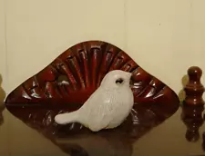 Peter’s Pottery WHITE small robin bird 3 1/2" new very hard FOR ME to get NEW