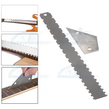 Stainless Steel Guitar Neck Notched Straight Edge & Fret Rocker Fretboard Ruler