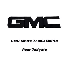 Billet Rear Tail Gate Replacement GMC Emblem Bk For 15-19 GMC Sierra 2500HD 3500 (For: More than one vehicle)