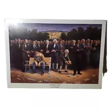 The Forgotten Man Jon McNaughton Litho Print 26x19 Obama JFK Bush Regean Nixon